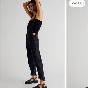 Free People Ziggy overalls (black, mineral black)
